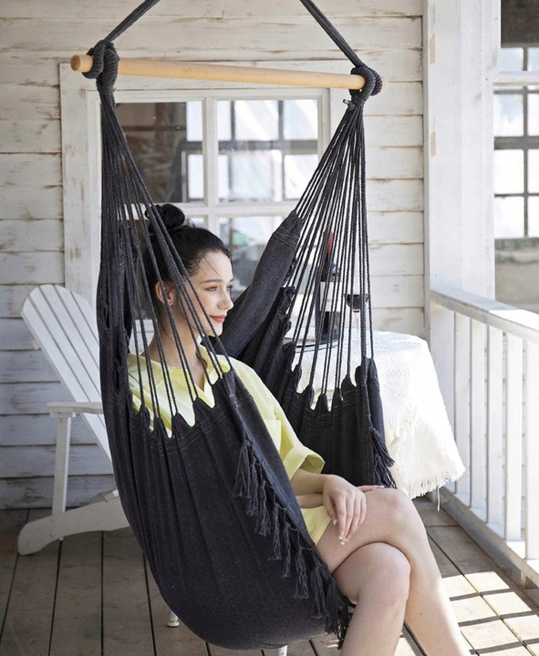 HUŚTAWKA BOHO HAMAK BRAZYLIJSKI OGRODOWY KRZESŁO BRAZYLIJSKIE BUJANY kokon