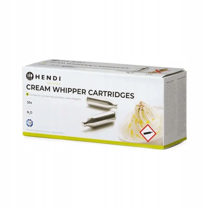 Naboje do syfonu bitej śmietany HENDI 50 szt. Do 500 ml Bitej Śmietany