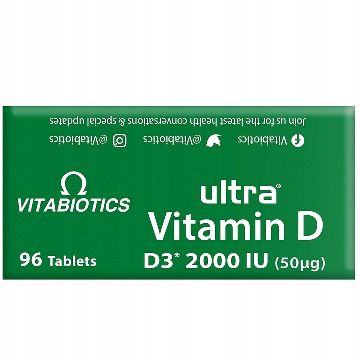 VITABIOTICS Ultra Vitamin D 2000IU Suplement diety WITAMINA D 96 tabletek