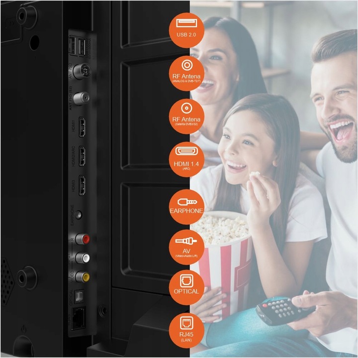 Smart TV Telewizor 40 cali Android HD LED WIFI +Uchwyt Manta+Pendrive 128GB