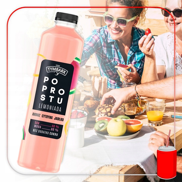 Tymbark Po Prostu Arbuz Cytryna Jabłko 6 x 1,25l