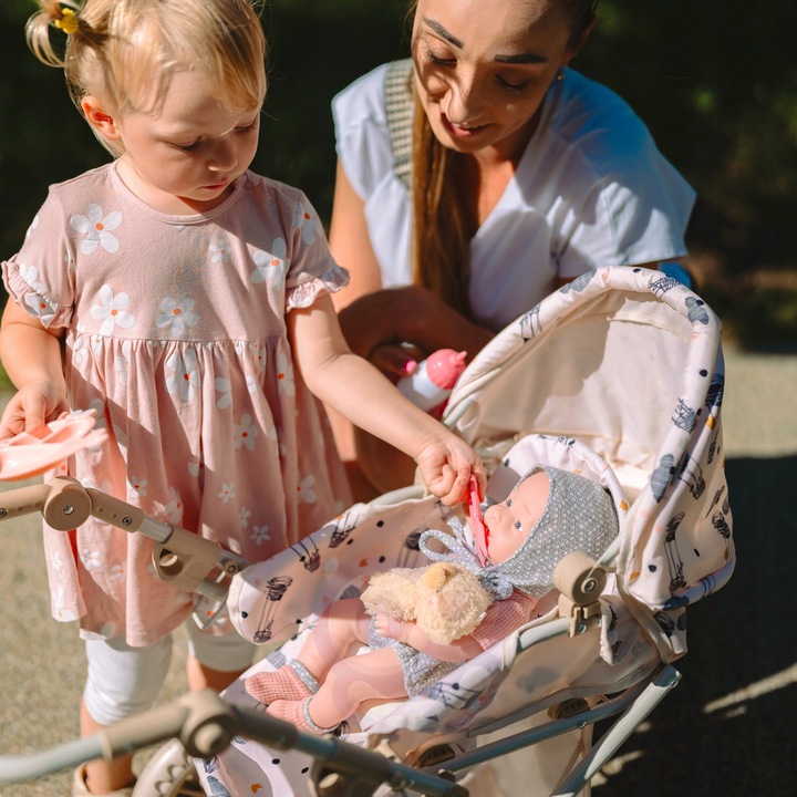 LALKA BOBAS MIŚ ZESTAW DO KARMIENIA PIELĘGNACJI OPIEKUNKA WOOPIE ROYAL