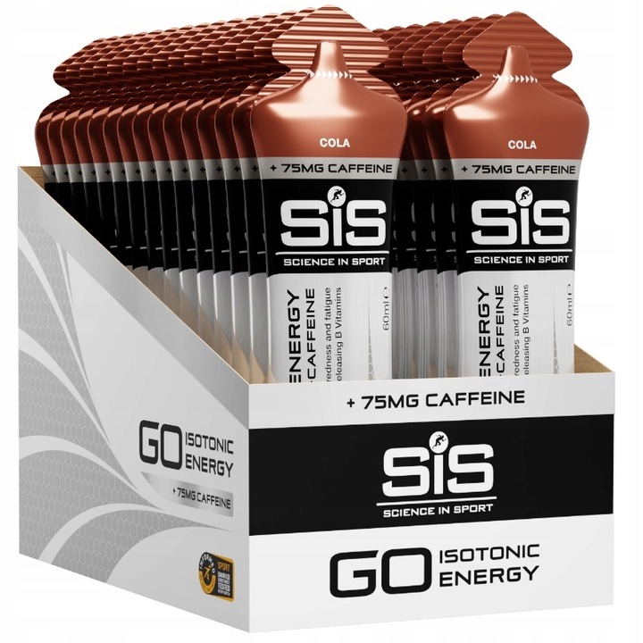 SIS ŻEL ENERGETYCZNY ENERGY+CAFFEINE 10x60ml Cola