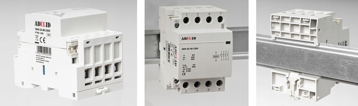 STYCZNIK MODUŁOWY 63-40 230V 63A 3P 4Z 3-FAZ 40A