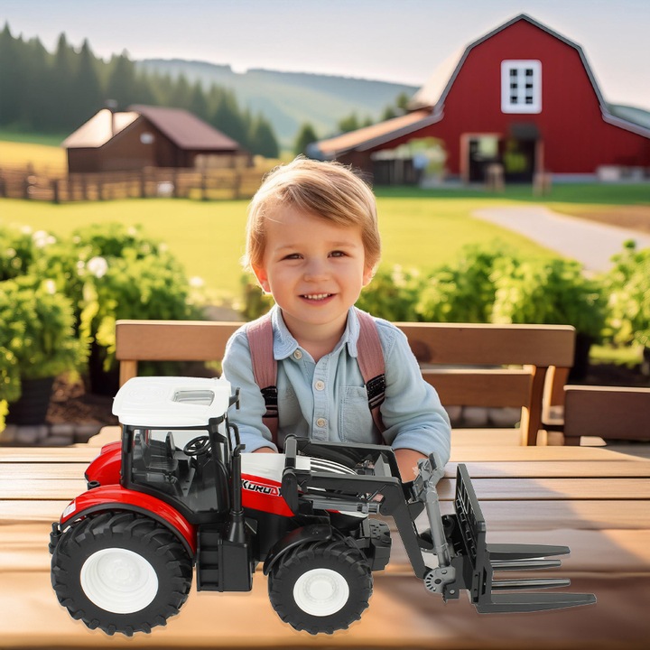 OGROMNY TRAKTOR ZDALNIE STEROWANY RC CIĄGNIK NA PILOT FARMA OŚWIETLENIE