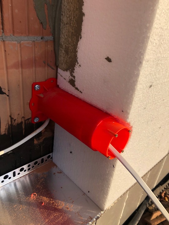 Puszka elektryczna do elewacji 200 mm ociepleń, do styropianu, regulowana