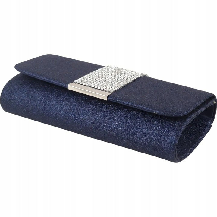 Torebka kopertówka wizytowa wieczorowa granatowa