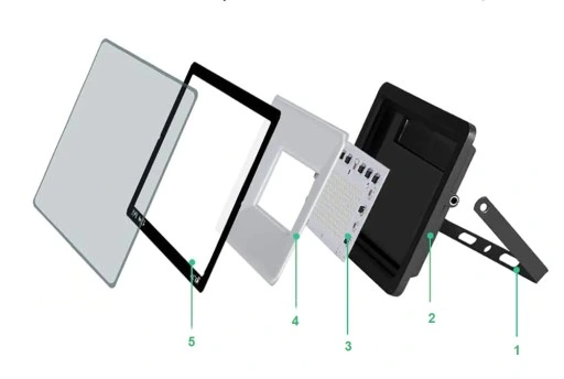Halogen Naświetlacz LED 100W + Statyw Budowlany barwa biała neutralna