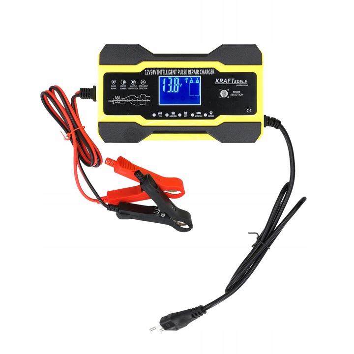 PROSTOWNIK AUTOMATYCZNY AKUMULATOROWY ŁADOWARKA SAMOCHÓD LCD 12V 10A 24V 5A