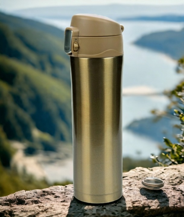 Kubek Termiczny jak termos do kawy na herbatę prezent z ustnikiem matowy