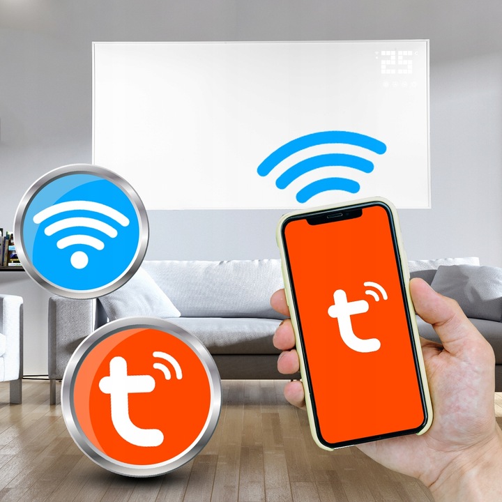 PROMIENNIK GRZEJNIK NA PODCZERWIEŃ IR ELEKTRYCZNY PILOT TUYA WIFI 770W