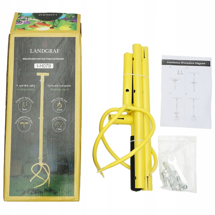 KULTYWATOR RĘCZNY ODCHWASZCZACZ SPULCHNIACZ GLEBY