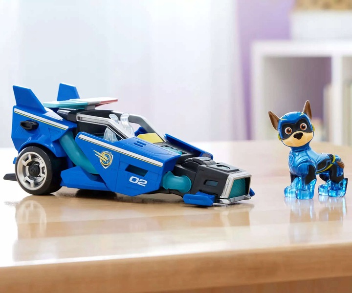 PSI PATROL KRĄŻOWNIK CHASE'A POJAZD THE MIGHTY MOVIE DŹWIĘK + FIGURKA