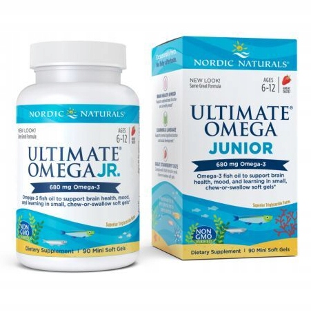 Nordic Naturals Ultimate Omega Junior 680mg truskawkowy (90kaps)