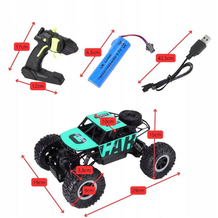 SAMOCHÓD ZDALNIE STEROWANY AUTO WYŚCIGOWE PILOT 4X4 PREZENT POD CHOINKĘ