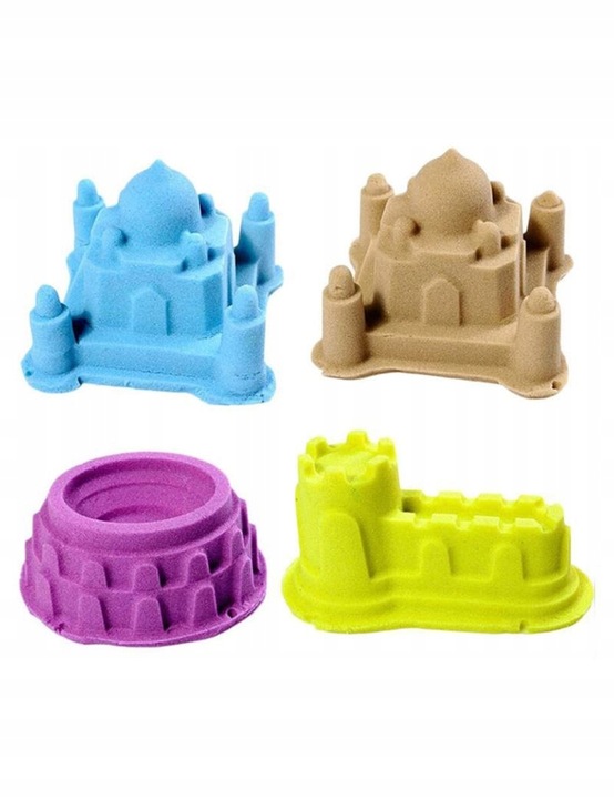 PIASEK KINETYCZNY 2KG BASEN + FOREMKI DUŻY ZESTAW