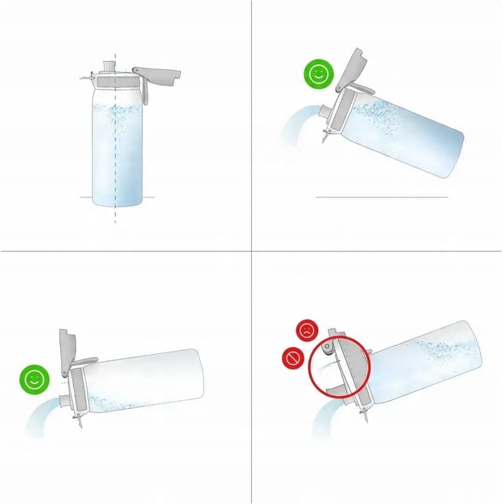 Czarny bidon na wodę elegancki i sportowy do biura na siłownię ION8 0,6 l