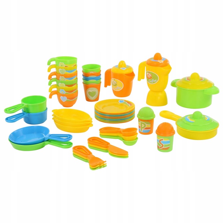 WADER Duży zestaw naczyń w pudełku 50 el garnki