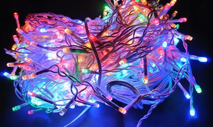 LAMPKI SOPLE 200 LED GRUBY KABEL 10,5m + FLASH