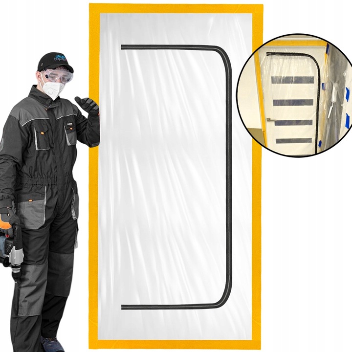 DRZWI REMONTOWE BUDOWLANE MALARSKIE KURTYNA PRZECIWPYŁOWA ZAMEK FOLIA REMON