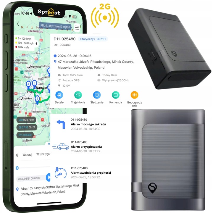 LOKALIZATOR GPS MAGNES DO POJAZDÓW ROWERU AUTA SAMOCHODU BEZ ABONAMENTU