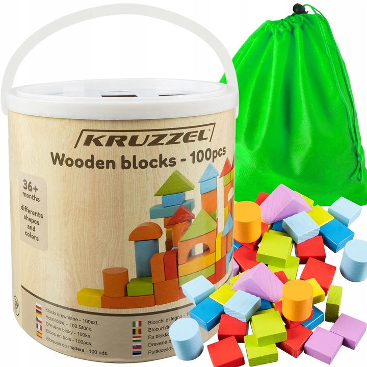 Klocki drewniane Kruzzel 100 el.