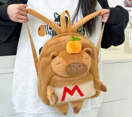 PLECAK PLUSZOWY KAPIBARA Z MANDARYNKĄ PLECACZEK DO PRZEDSZKOLA SZKOŁY