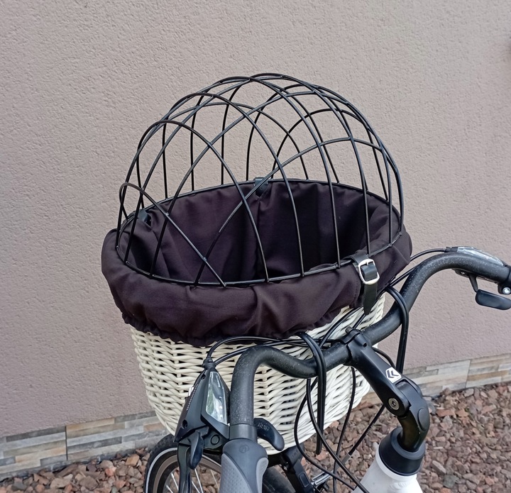 Koszyk wiklinowy na Rower z wkładem i poduszką Transporter dla PSA do 10kg