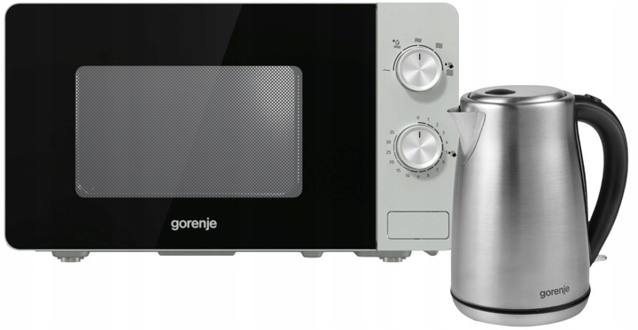 Zestaw Kuchenka mikrofalowa Gorenje MO17E1S + Czajnik K17S 2000W 1,7l