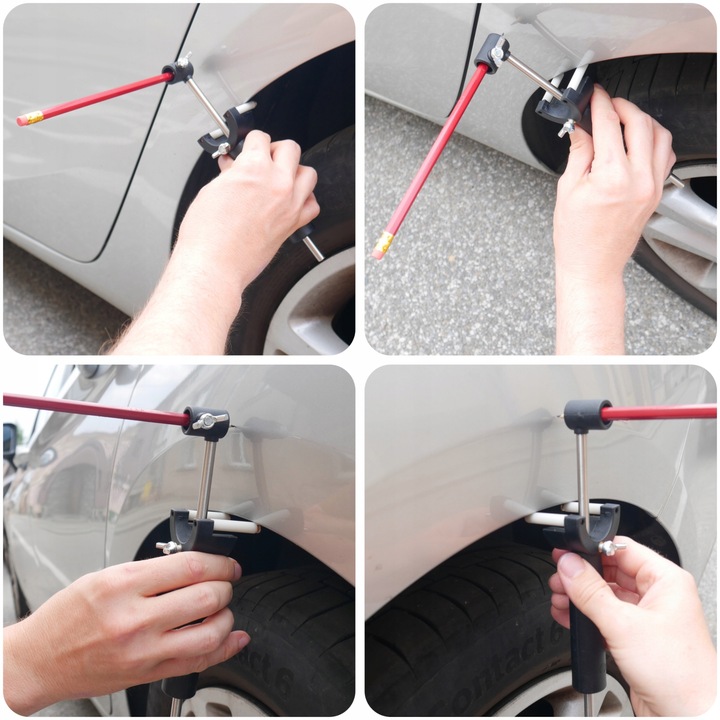 Narzędzie do rysowania obrysów półkoli nadkoli rantów Cyrkiel blacharski