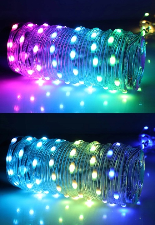 Lampki choinkowe LED RGB USB Bluetooth Smart 20m SuperLED Aplikacja Pilot