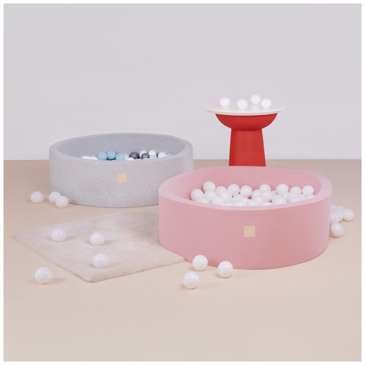 Suchy Basen z Kulkami 90x30 dla Dzieci Szary Smart 200 piłek MISIOO