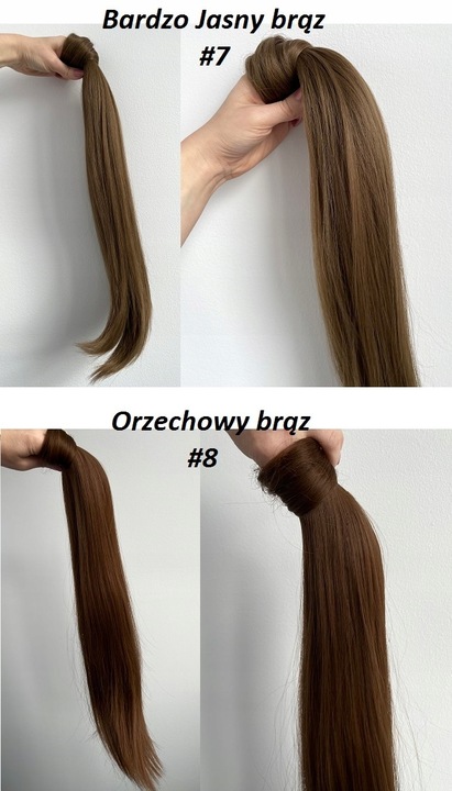 Doczepiany KUCYK kitka 60 cm jak Naturalne CAŁKOWICIE MATOWE ! Kolory