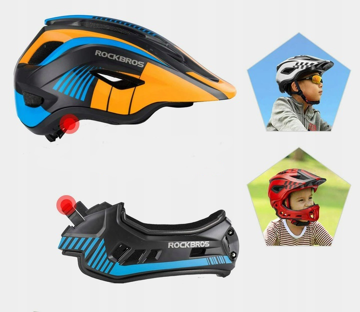 Kask rowerowy ROCKBROS dla dzieci Szczęka ca-pom S