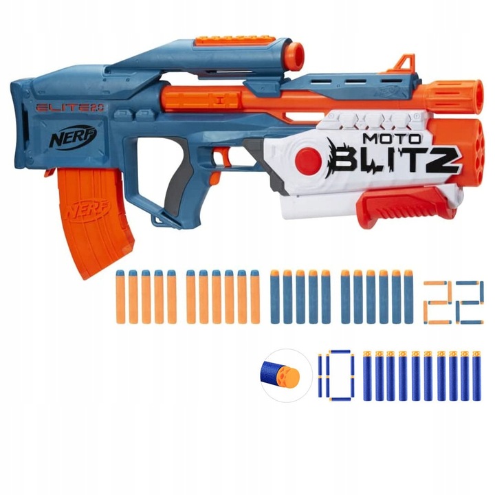 PISTOLET NERF ELITE MOTOBLITZ 2w1 AUTOMATYCZNY KARABIN I SHOTGUN