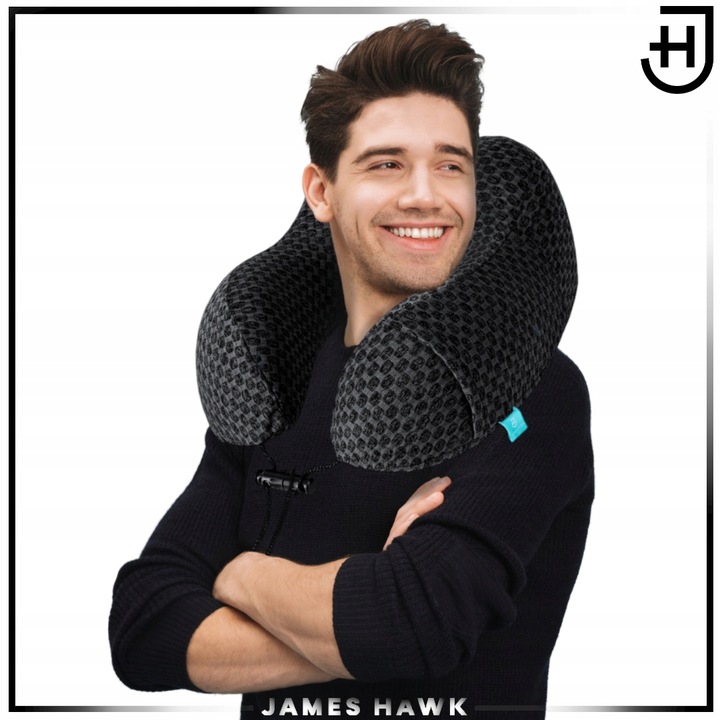 Poduszka podróżna Turystyczna Do samolotu Rogal na szyję z pianką memory 3D