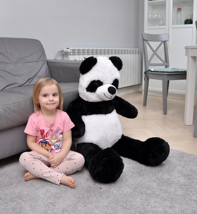 MIŚ PLUSZOWY PANDA 110 cm MASKOTKA PLUSZAK PRZYTULANKA PREZENT DLA DZIECI