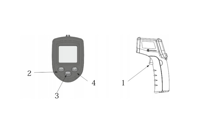 PIROMETR TERMOMETR LASEROWY BEZDOTYKOWY MIERNIK TEMPERATURY -50 +530 st.C
