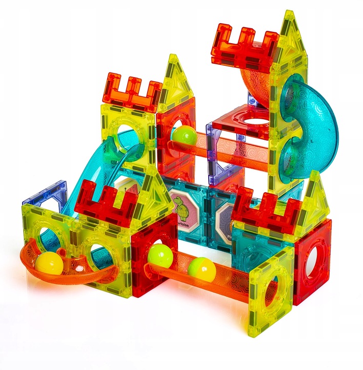 Klocki magnetyczne LABIRYNT TOR KULKOWY 96 el.