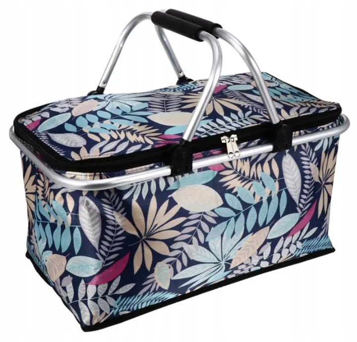 KOSZ PIKNIKOWY KOSZYK TERMICZNY NA PIKNIK ZAKUPY SKŁADANY TORBA DUŻY