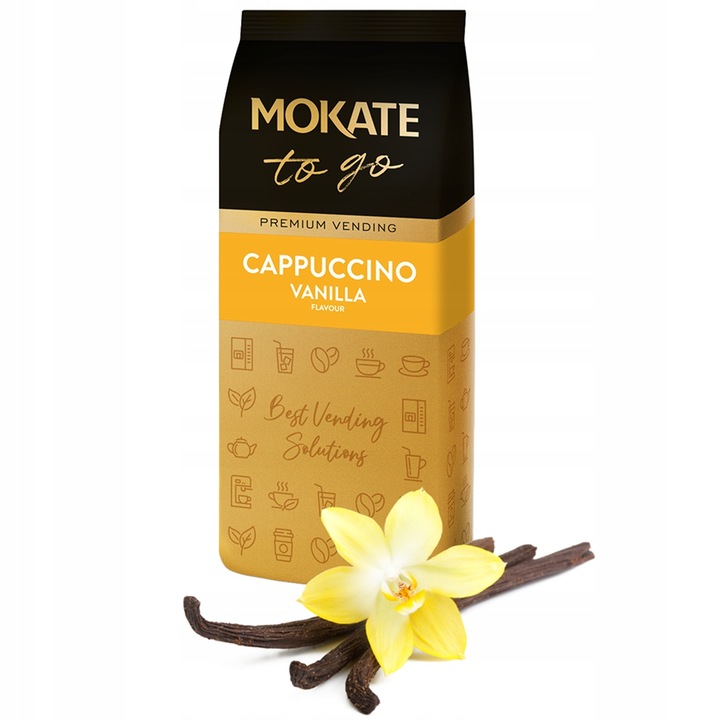 Napój Kawowy Kawa Cappuccino Waniliowe 1KG Puszysta Pianka Vending Mokate