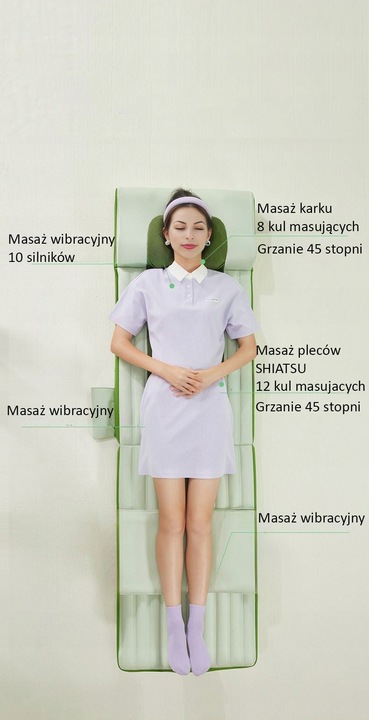Materac masujący mata masująca Shiatsu grzanie pas podczerwień Gateway