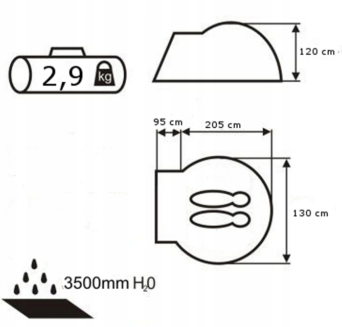 NAMIOT ACCO 2 PRO ACAMPER 3500mm + GRATIS