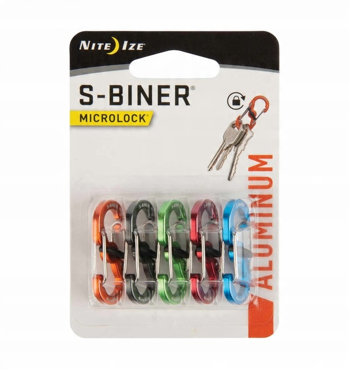 Nite Ize - Zestaw Karabinków S-Biner MicroLock Aluminum - 5 szt.