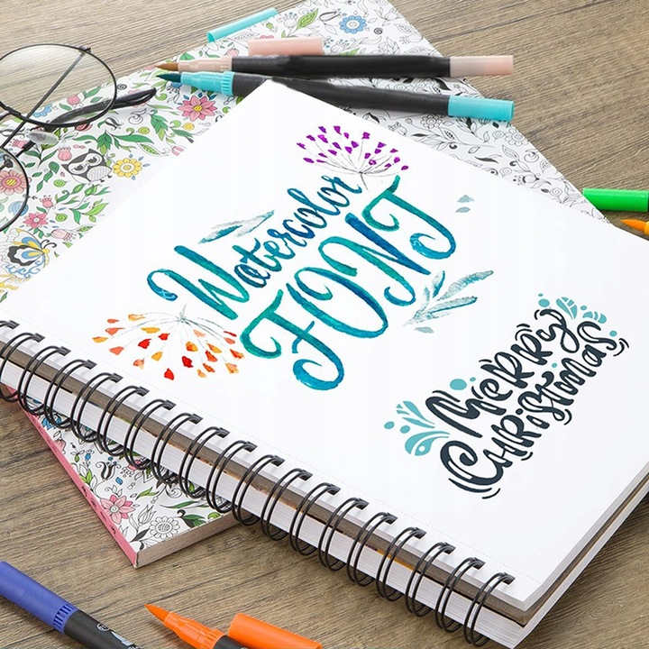 100 KOLORÓW DŁUGOPISY PISAKÓW DUAL BRUSH AKWARELI