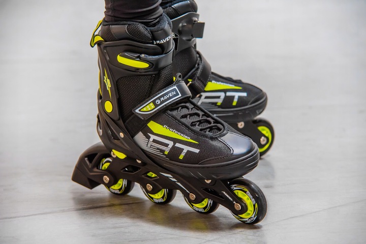 Rolki Wrotki 3w1 Regulowane RAVEN Profession Black/Lime 31-35