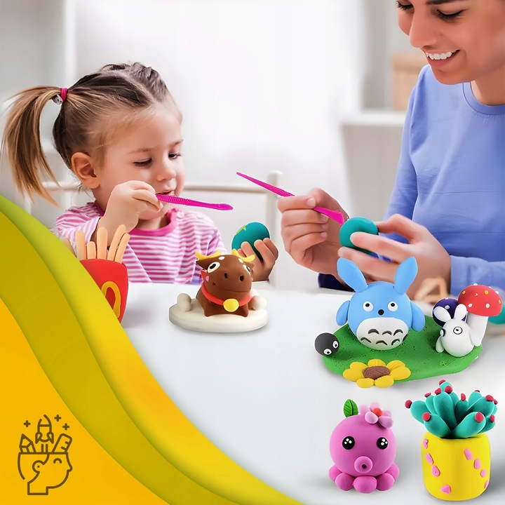 96 szt PLASTELINA MAGICZNA SENSO GLINA POLIMEROWA piankowa masa DLA DZIECI