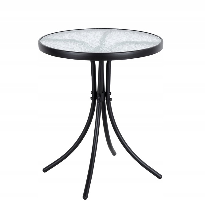 KOMPLET MEBLI BALKON OGRÓD TARAS STÓŁ + 2x KRZESŁA TERNI 60 MI CZARNY