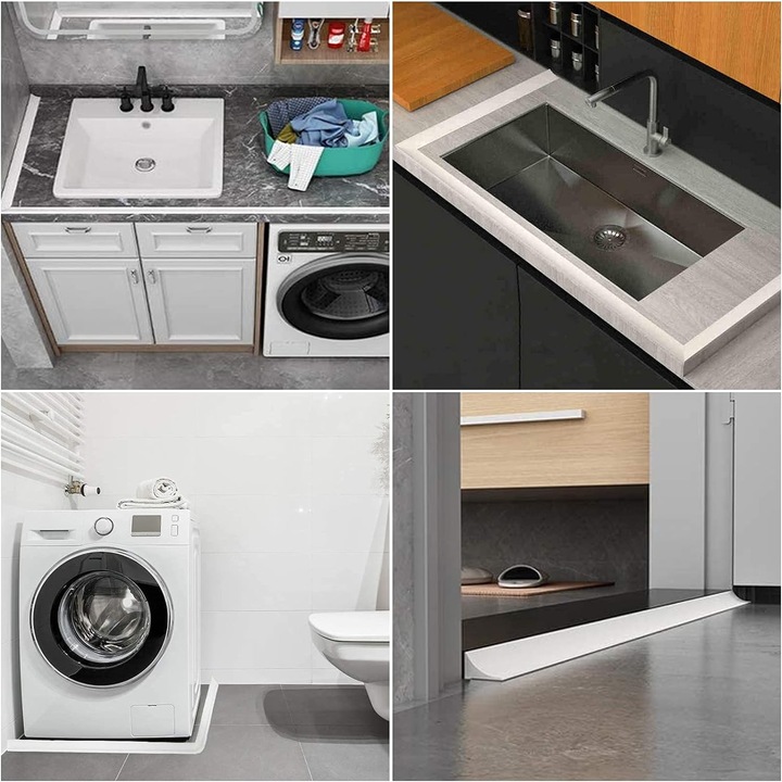 2M SAMOPRZYLEPNA LISTWA ZATRZYMUJĄCA WODĘ DO WANNY, LISTWA WYKOŃCZENIOWA