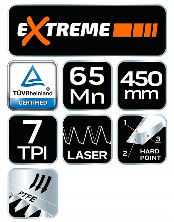 NEO 41-116 Piła płatnica 450 mm, 7 TPI, PTFE